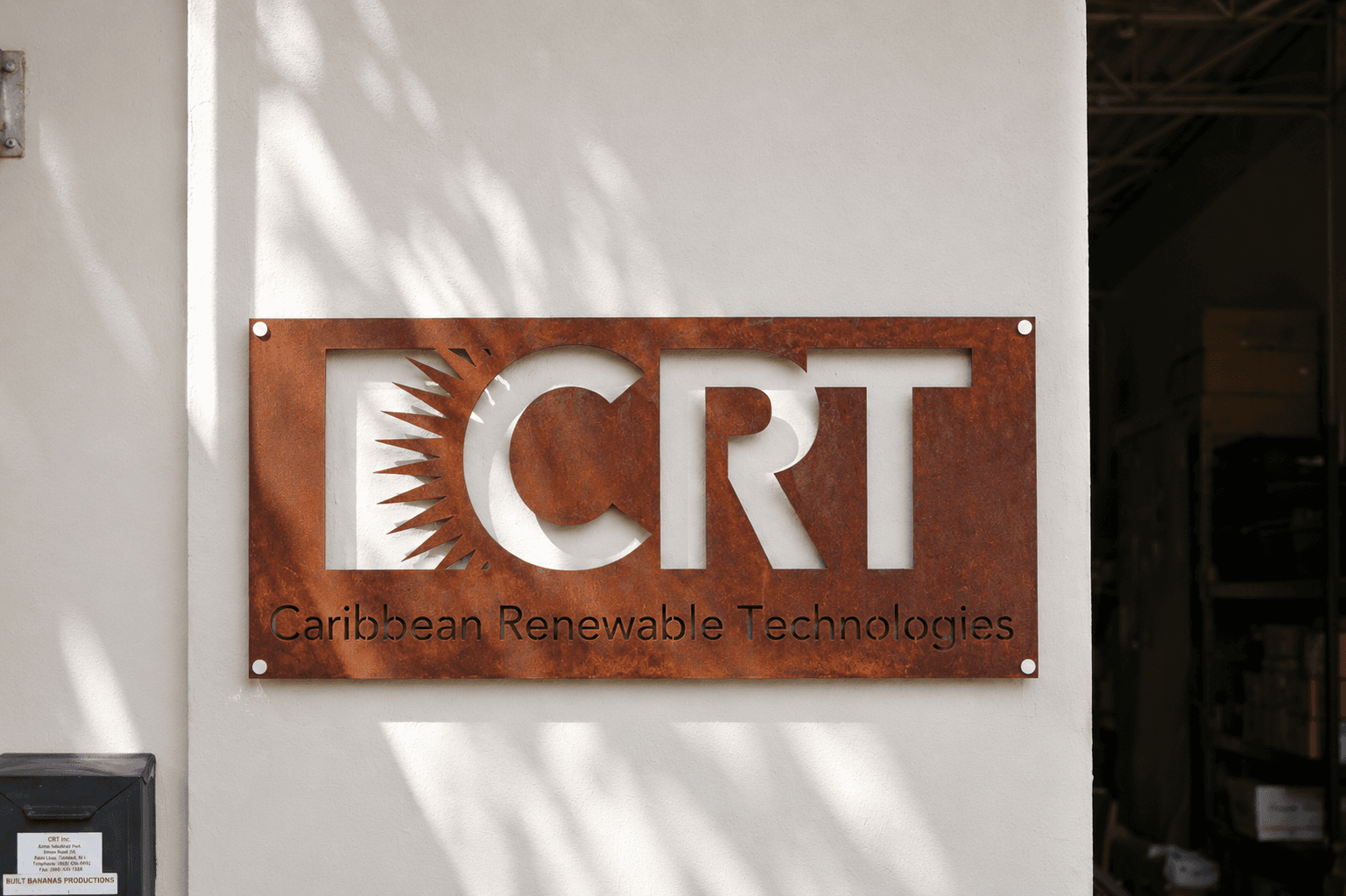 CRT corten steel signage