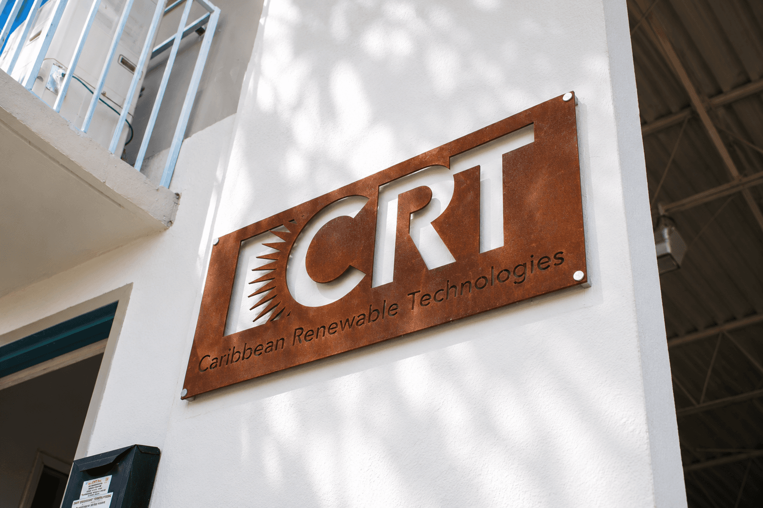 Caribbean Renewable Technologies corten steel sign