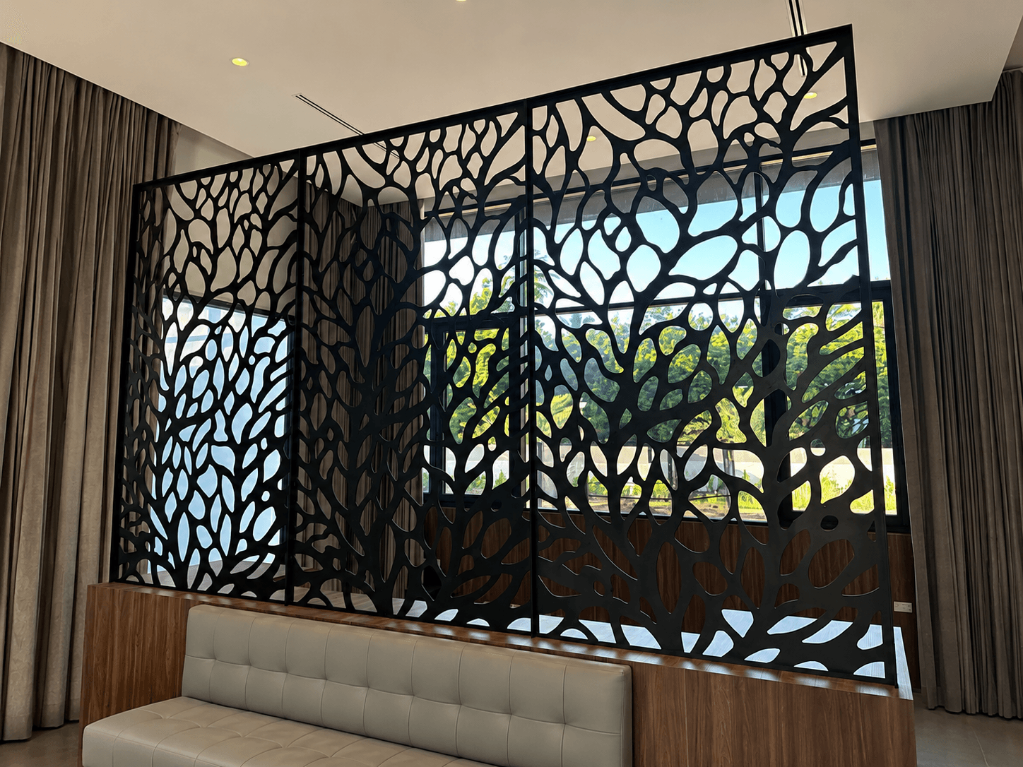 Tree pattern room divider